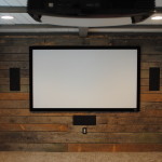 Hardwood Media Room Wall